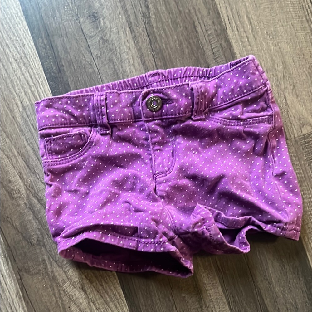 Purple Polka Dot Kids Shorts